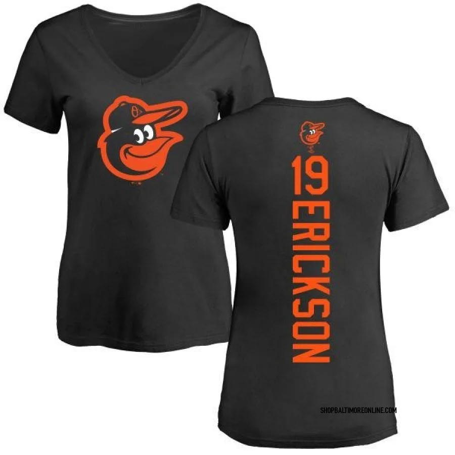 Scott Erickson Baltimore Orioles Women's Black Backer Slim Fit T